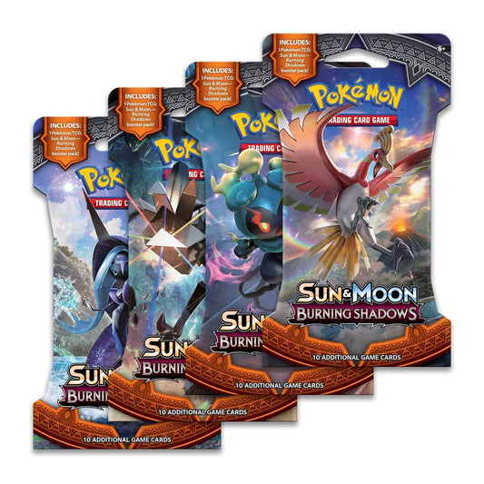 Sun & Moon Burning Shadows Sleeved Booster Pack
