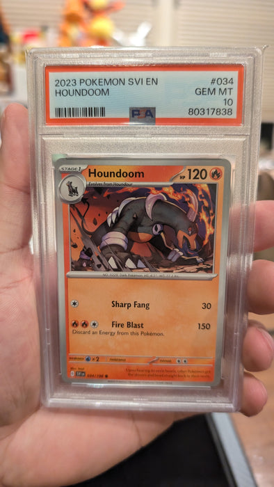 Houndoom Scarlet & Violet Base 034/198 PSA 10