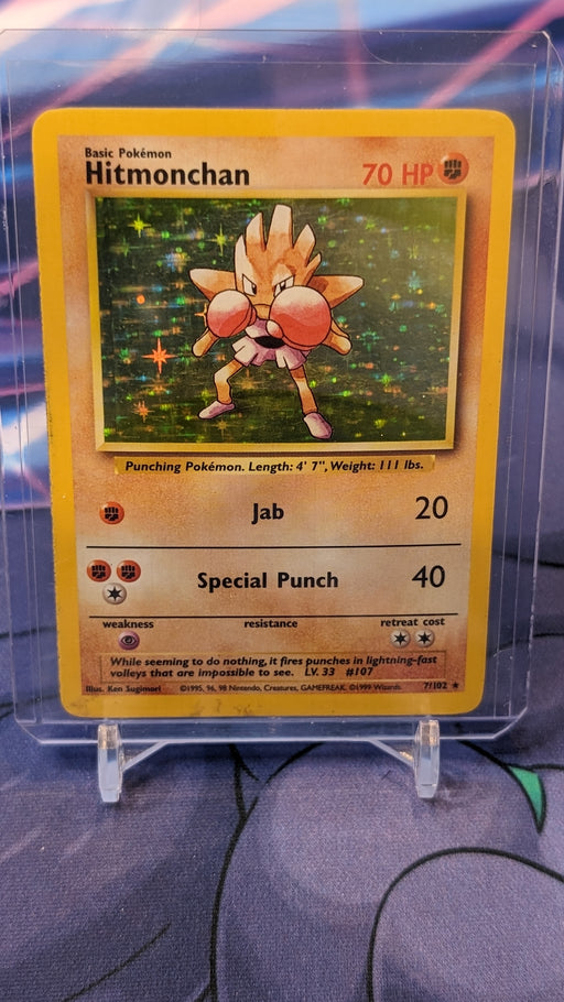1995 hitmonchan pokemon card Hitmonchan Base Set Holo MP — ThePokeNest
