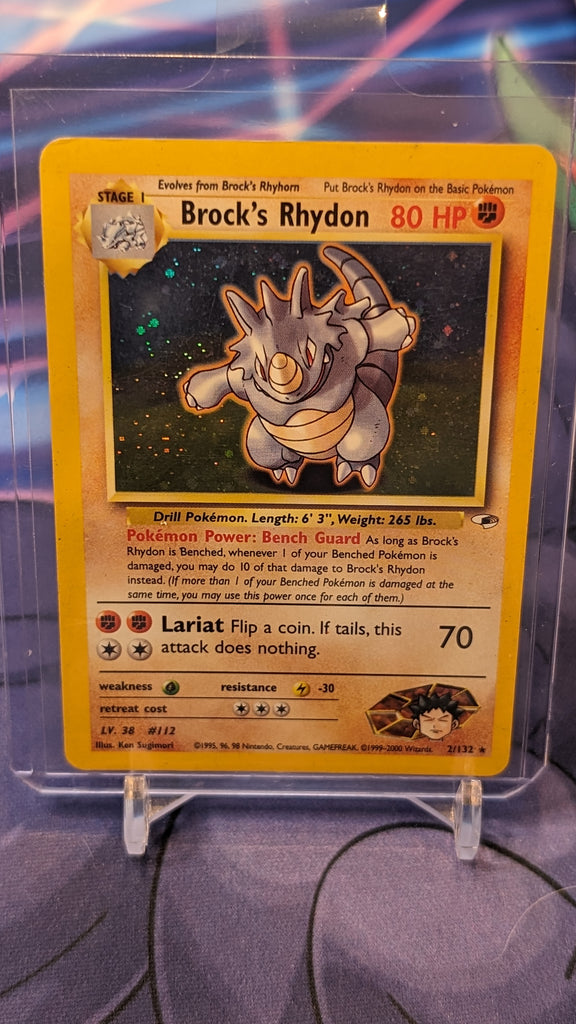 brock's rhydon pokemon card value Brock's Rhydon Gym Heroes Holo MP — ThePokeNest