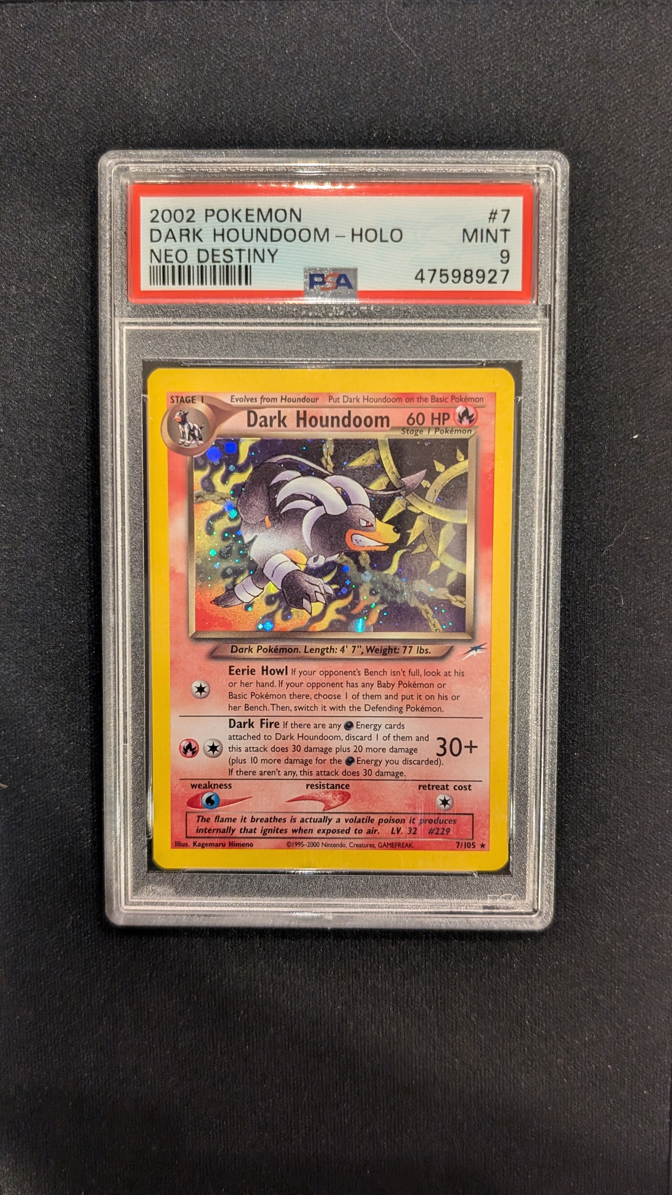 Pokemon Dark Houndoom outlets Holo Japanese Neo 4 PSA 7