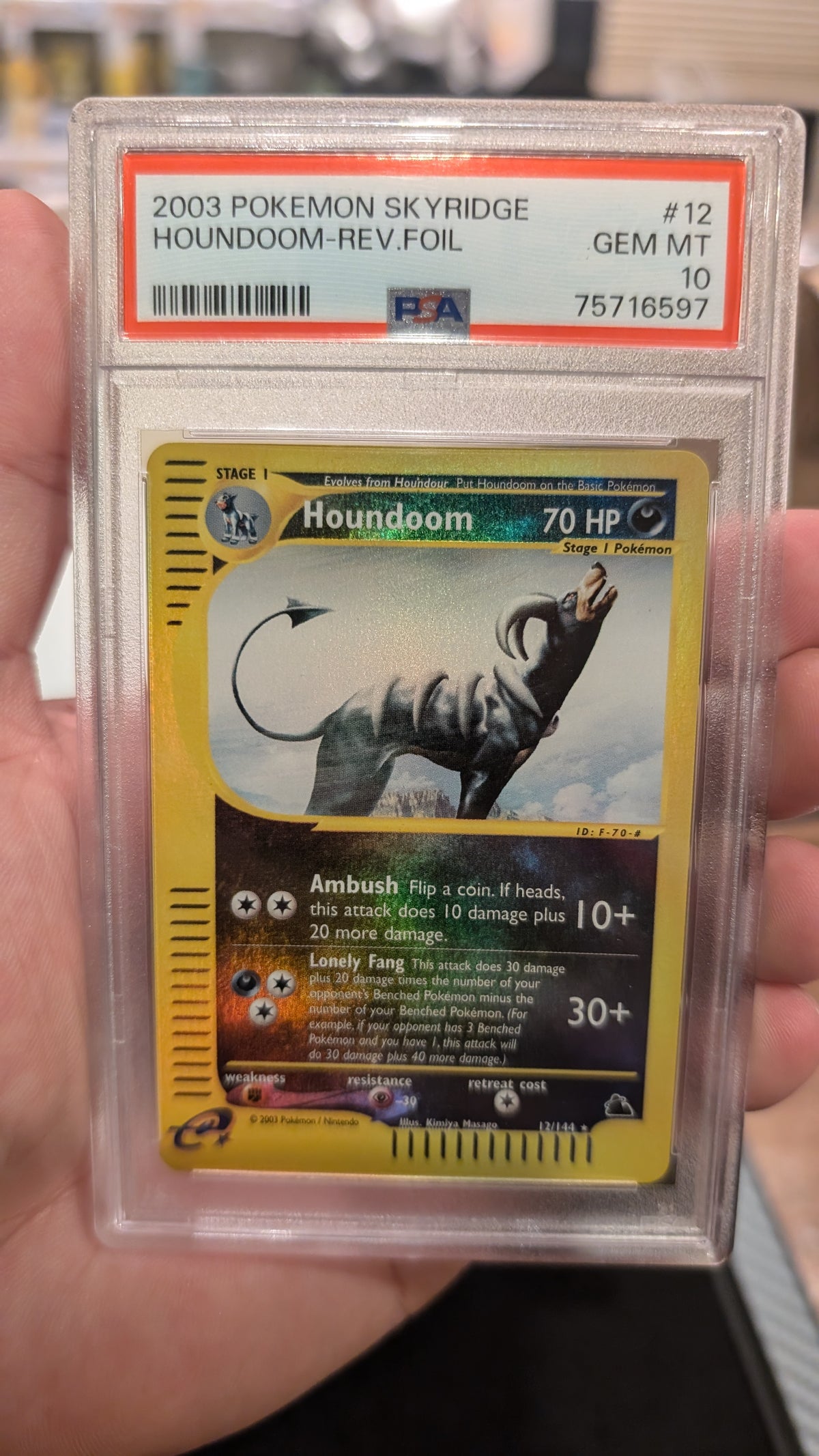 Houndoom Reverse Holo Skyridge 12/144 PSA 10 — ThePokeNest