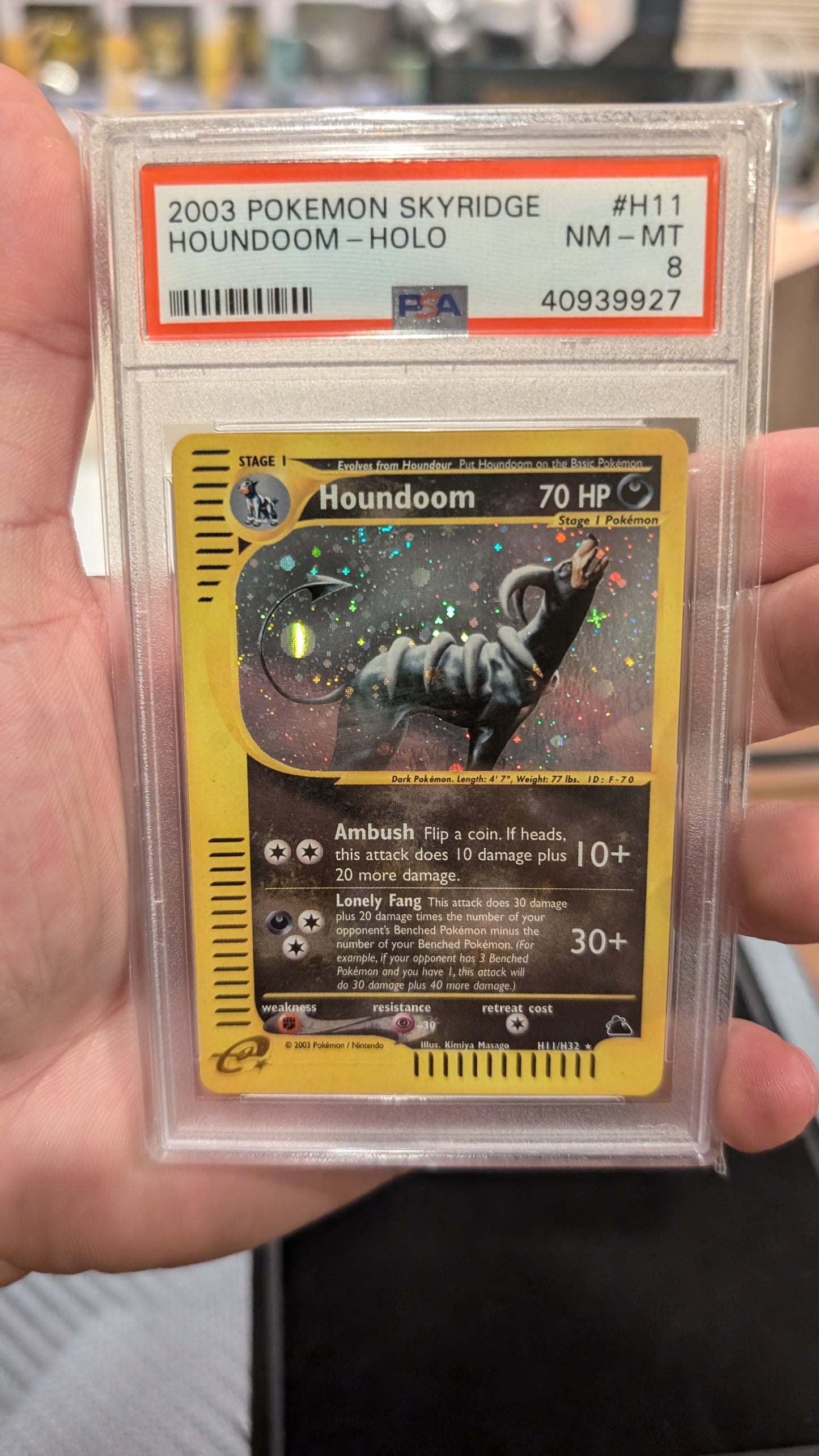 Houndoom Holo Skyridge H11/H32 PSA 8