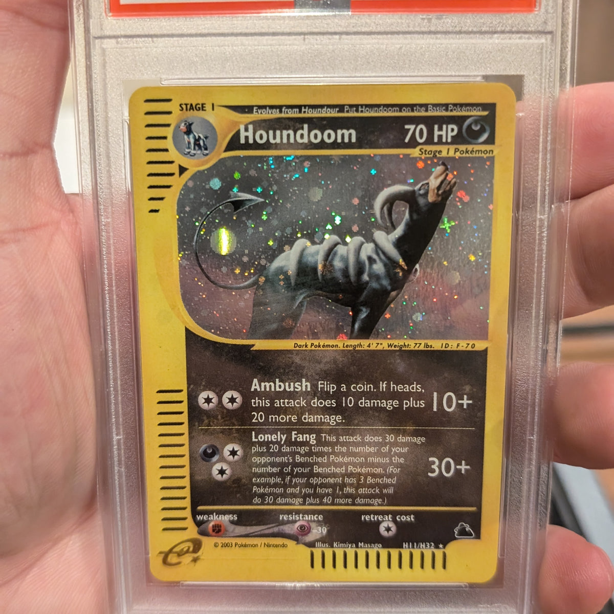 Houndoom Holo Skyridge H11/H32 PSA 8 ThePokeNest Houndoom Holo Skyridge H11/H32 PSA 8 ThePokeNest