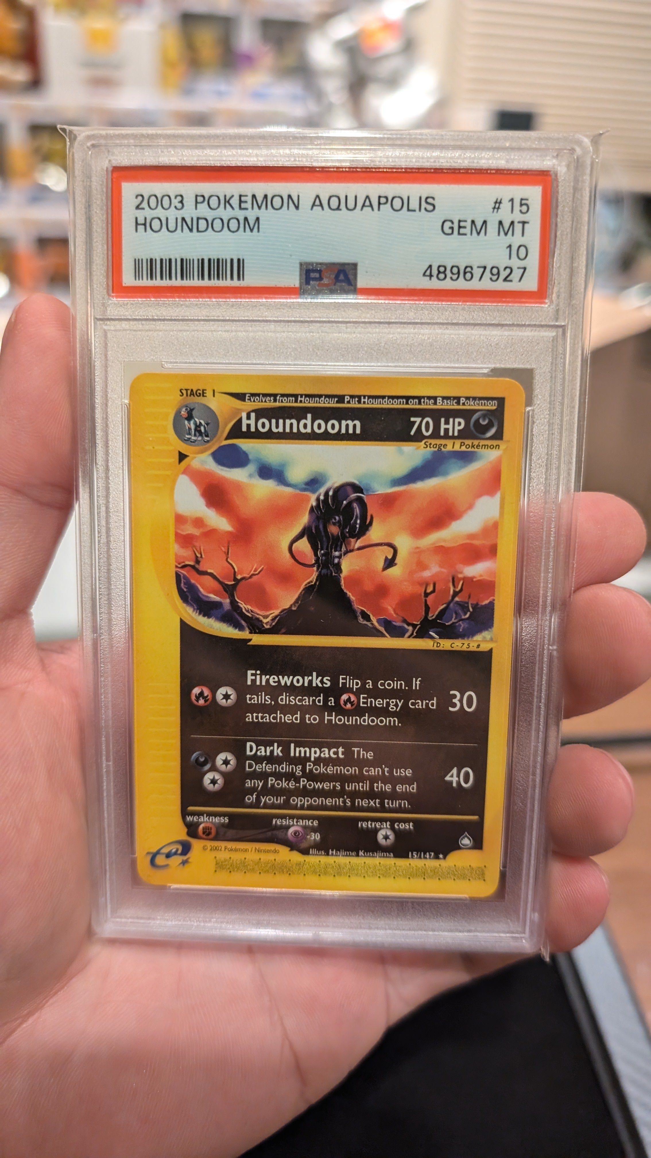 2003 Team shops magma Houndoom 1st edition psa 9