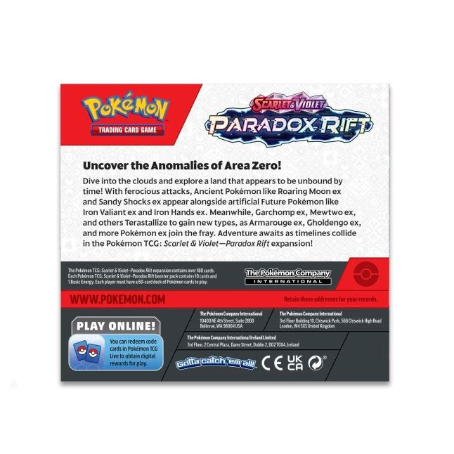 pokemon scarlet and violet paradox rift card prices Pokemon Paradox Rift Booster Box — ThePokeNest